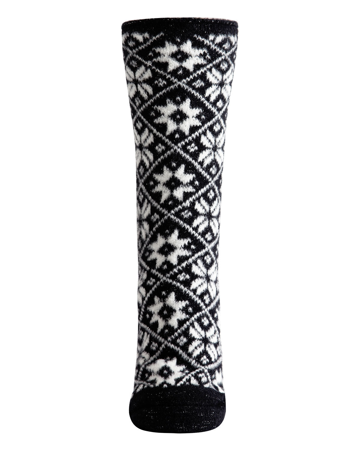 Women's Holiday Snowflake Plush Lined Slipper Socks