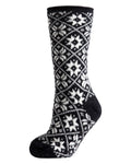 Women's Holiday Snowflake Plush Lined Slipper Socks