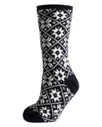 Women's Holiday Snowflake Plush Lined Slipper Socks