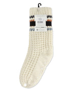 Women's Chunky Stripes Plush-Lined Slipper Crew Sock