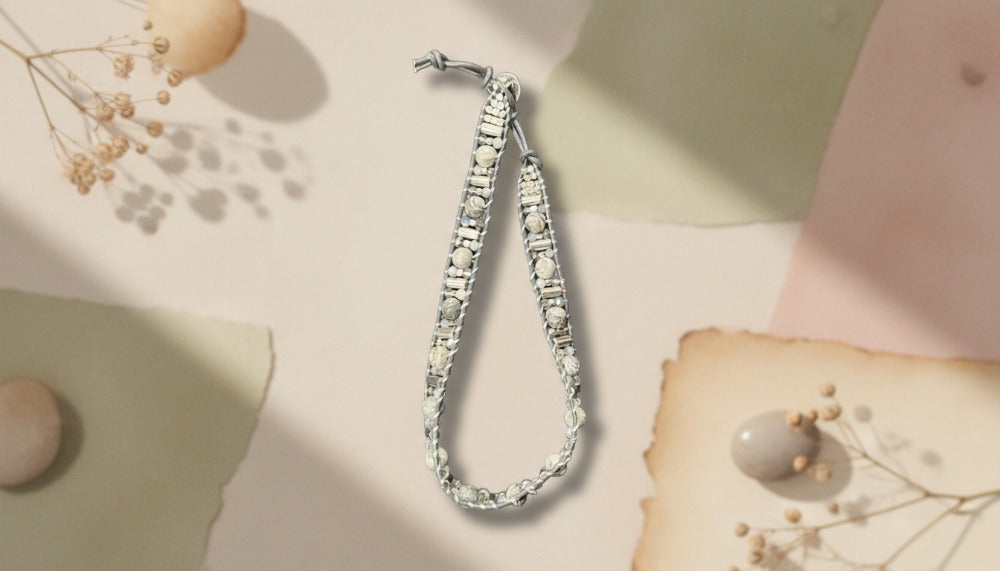 Artisanal Silver-Tone Beaded Necklace