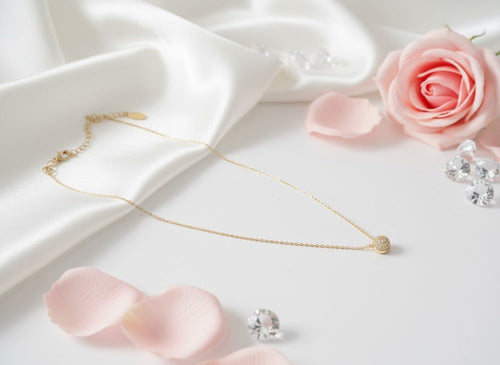 18k Gold-Plated and Blush Necklace