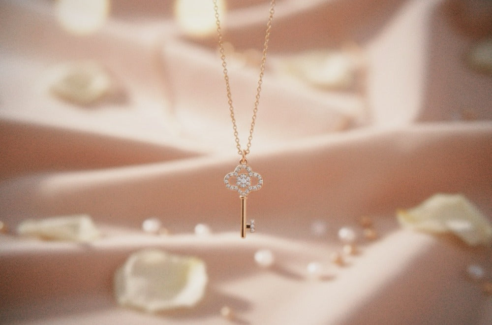 Rose Gold Key Timeless Necklace