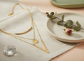 Elegant Layered Gold Trio Necklace