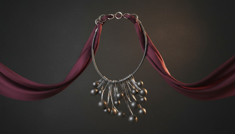 Midnight Droplets Piece Necklace