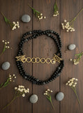 Black Stone Luxe Chain Necklace