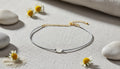 Minimalist Choker Necklace with Gold Accents