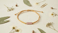 Boho Necklace with Pink Stone Charm