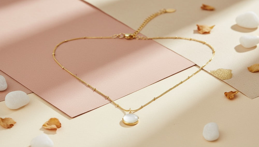 Gold Plated Moonlit Necklace