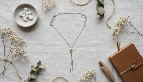 Adjustable Necklace with Rustic Styling and Botanical Accents