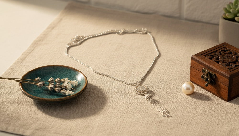 Silver Timeless Tassel Necklace