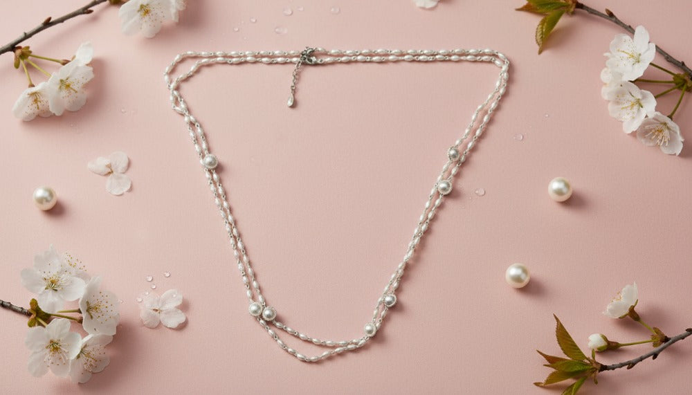 Double Strand Pearl Necklace