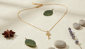 Gold Locket Key Necklace