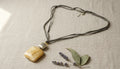 Leather Stone Necklace