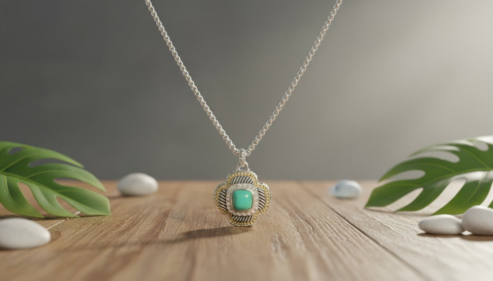 Silver Turquoise Breeze Necklace