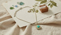 Silver Necklace with a Square Turquoise Pendant
