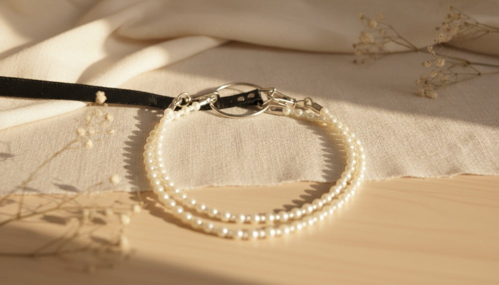 Double Pearl Halo Necklace