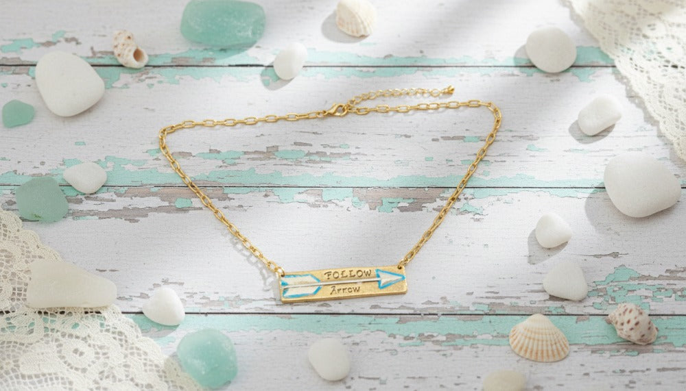 Gold Arrow Path Necklace
