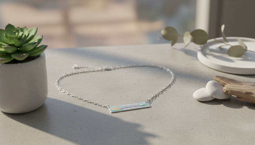 Silver Arrow Path Necklace