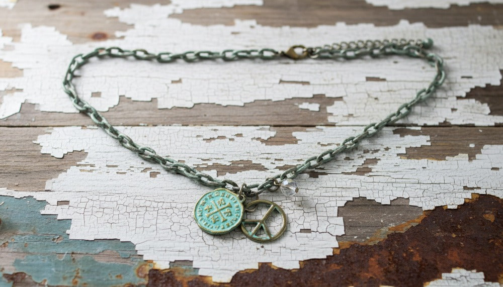 Peace & Token  Necklace