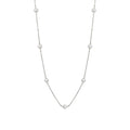 GL Creations- Sterling Silver Pearl Station Necklace 16+2" Chain
