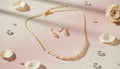 Beaded Crystal Chain Set Necklace