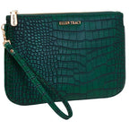 Ellen Tracey Croco Wristlet