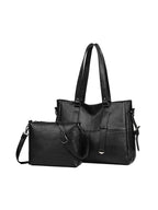 Fashion Soft Leather Tote Shoulder Bag Set
