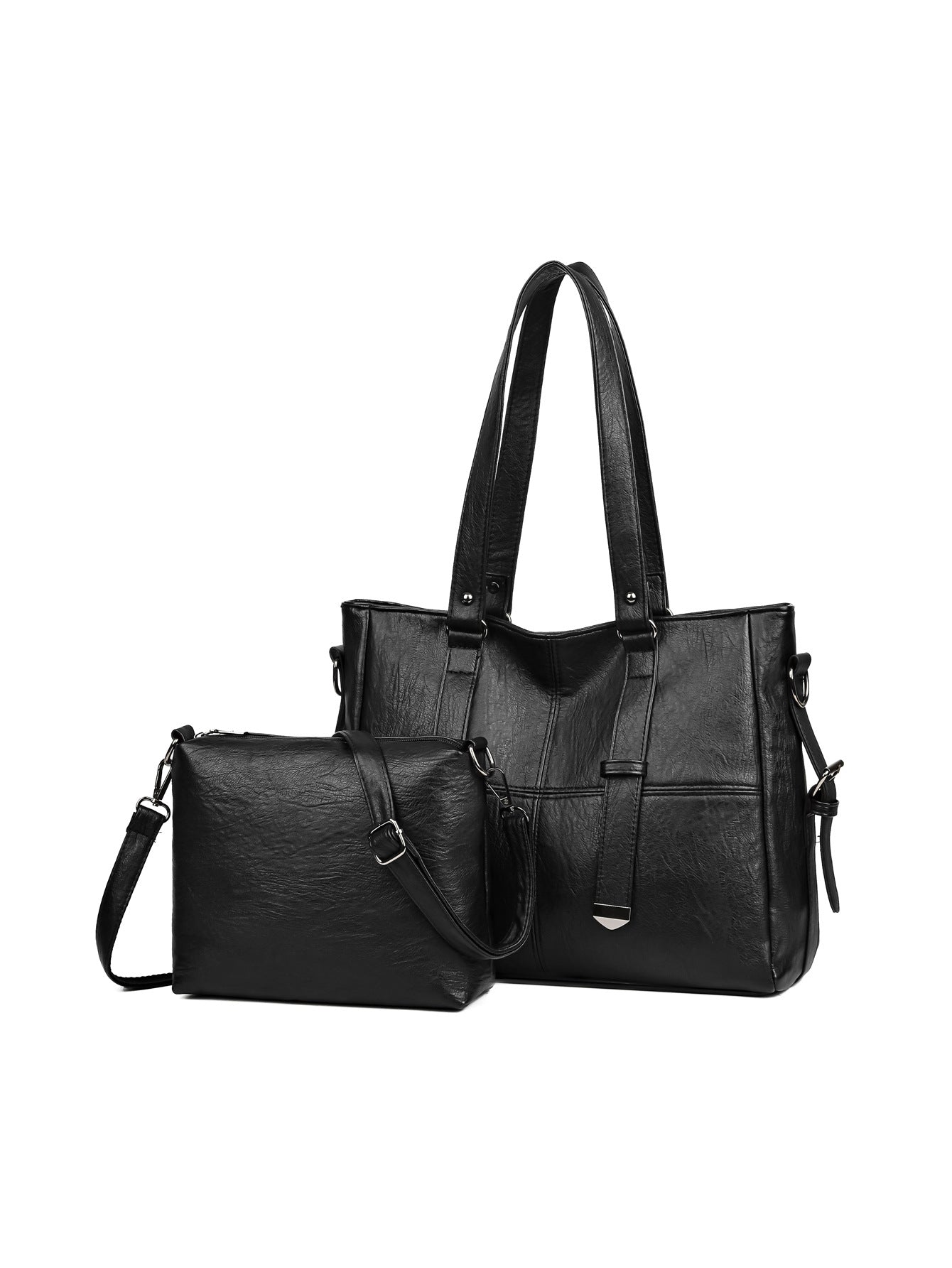 Fashion Soft Leather Tote Shoulder Bag Set