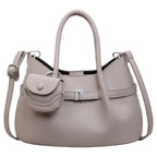 Minimalist Textured Tote Shoulder Crossbody Bag
