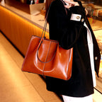 Genuine Leather Vintage Large Capacity Tote Bag