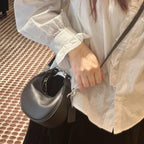 Genuine Leather Retro Crescent Shoulder Bag