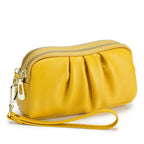 Genuine Leather Women's Wristlet Clutch Wallet