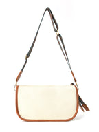 Stylish Canvas Faux Leather Shoulder Crossbody Bag