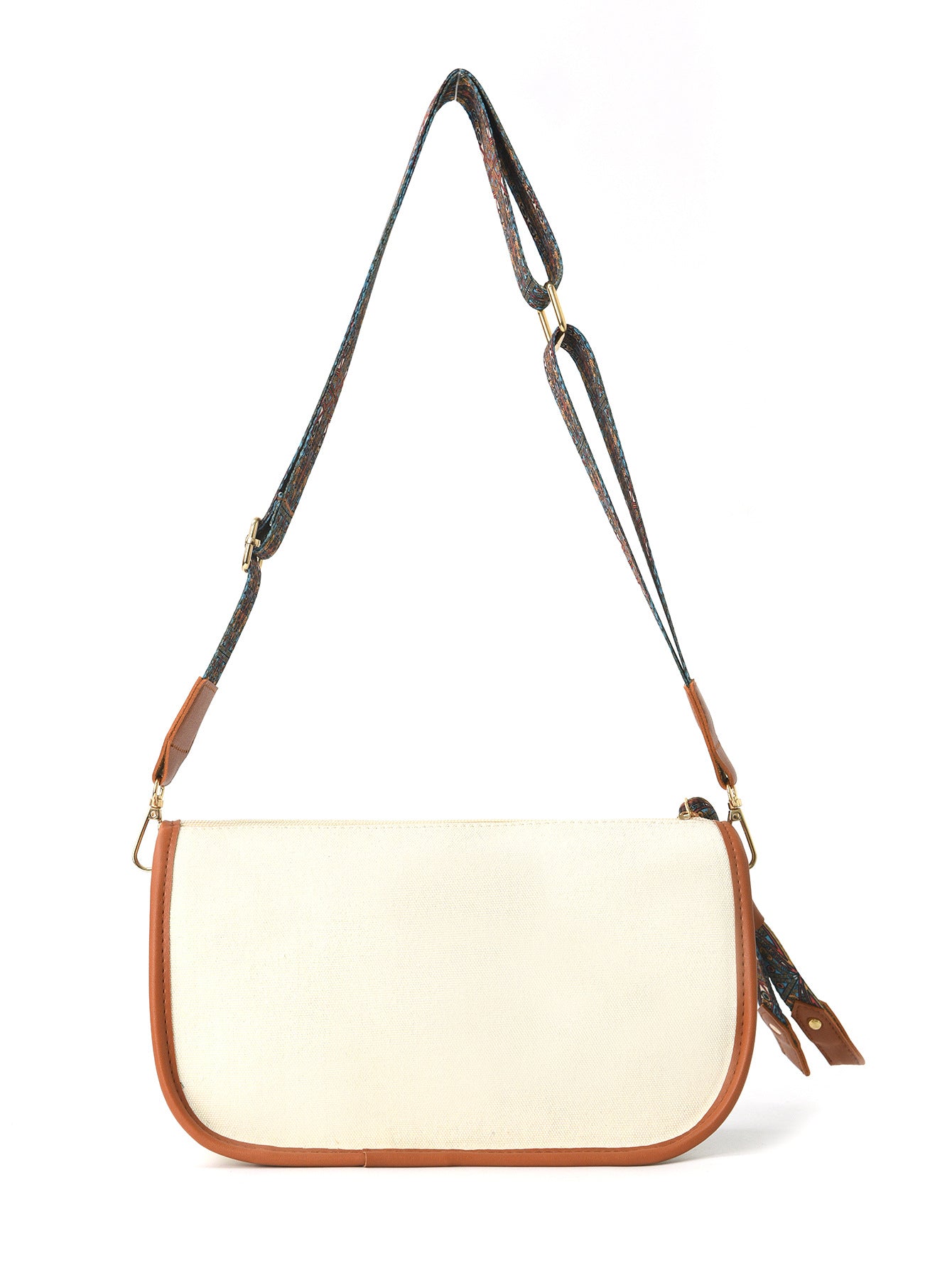 Stylish Canvas Faux Leather Shoulder Crossbody Bag