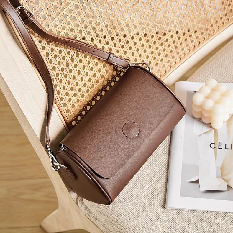 Elegant Mini Barrel Crossbody Shoulder Bag