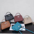 Premium Cowhide Kelly Style Shoulder Handbag