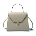 Genuine Leather Top Handle Crossbody Shoulder Bag