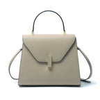 Genuine Leather Top Handle Crossbody Shoulder Bag