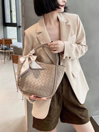 Handwoven Genuine Leather Tote Bag