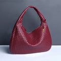 Elegant Woven Crescent Hobo Shoulder Bag