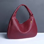 Elegant Woven Crescent Hobo Shoulder Bag
