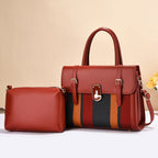 Stylish Leather Tote Bag & Pouch Set