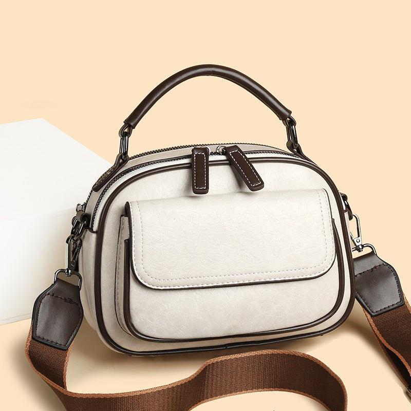 Elegant Soft Leather Handbag Crossbody Shoulder Bag