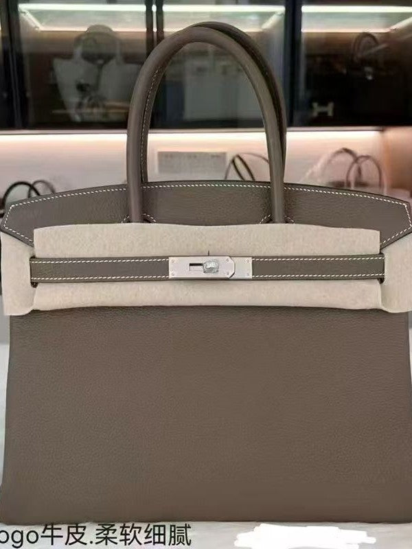 Premium Togo Leather Birkin Style Handbag