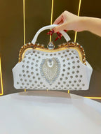 Women's Luxury Crystal Evening Clutch Bag
