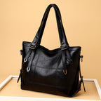 Women's Faux Leather Large Capacity Tote Handbag