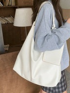 Stylish Soft Leather Shoulder Tote Bag
