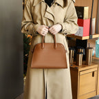 Pebbled Leather Shell Handbag Shoulder Crossbody
