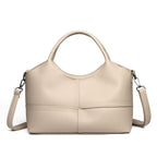 Soft Leather Commuter Tote Crossbody Bag